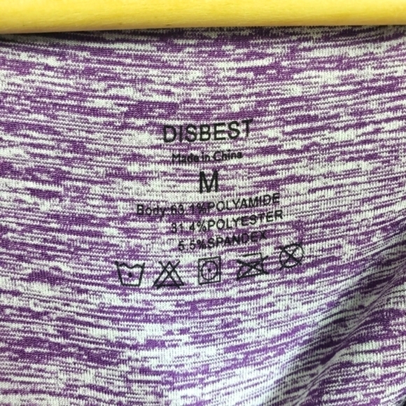 DISBEST Yoga Stretch Workout Tank Top Purple Size M - Picture 4 of 5